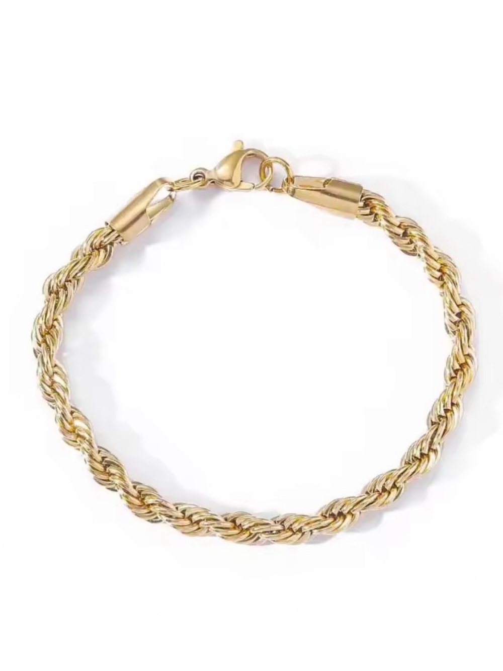 Classic Gold Rope Chain Bracelet - Picture 2 of 3